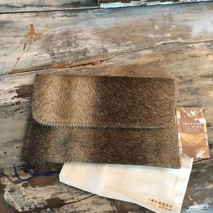 Jackson and Hyde cowhide clutch bag